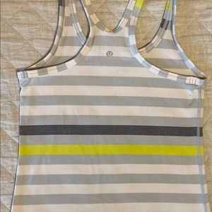 Lululemon size 6/8 striped tank.